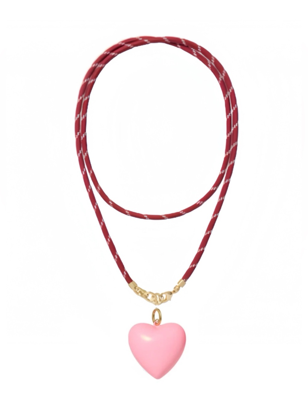 Roxanne Assoulin Long Happy Cord Charm Necklace Burgundy Cord Cotton Candy
Charm